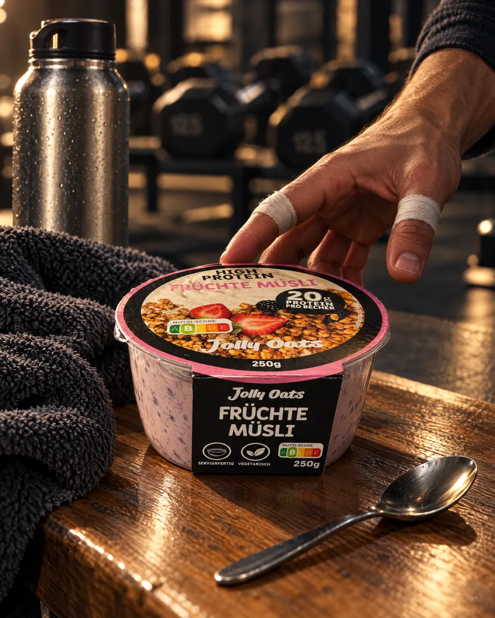 Früchte Müsli nach dem Training